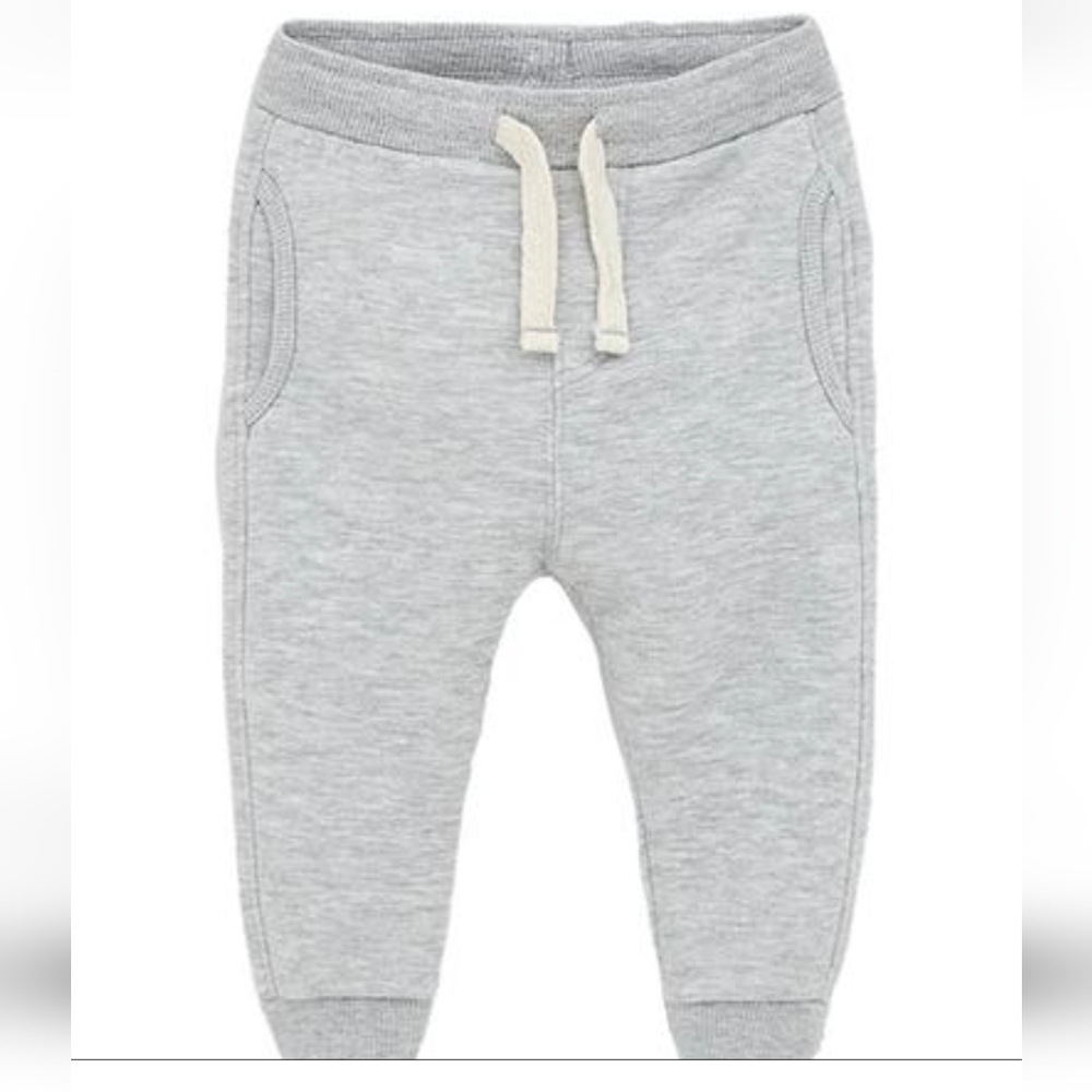 Zara Light Gray Joggers with Cream Tie